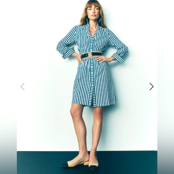 WHBM Long Sleeve Poplin Shirt Dress sz 8 - Picture 11 of 11